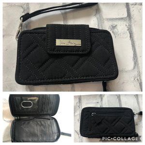 Vera Bradley Black Quilted Wristlet